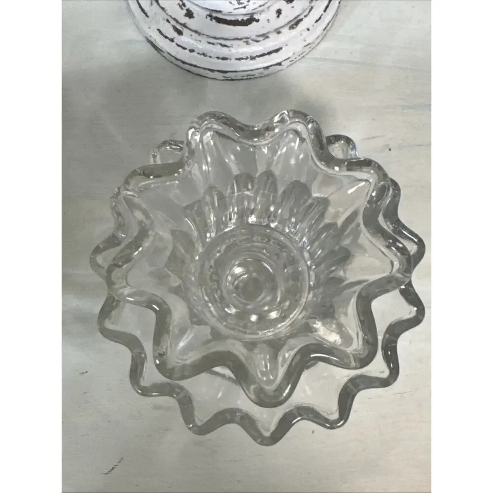 Vintage Partylite Chantilly Crystal Votive Candle Holder Pair P0315 New With Box